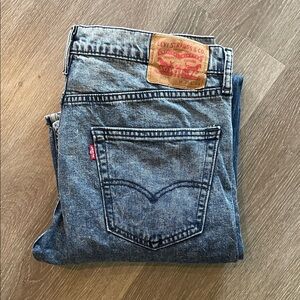 Levi's 502 Men's Denim Jeans in Classic Blue Acid Wash 34x34